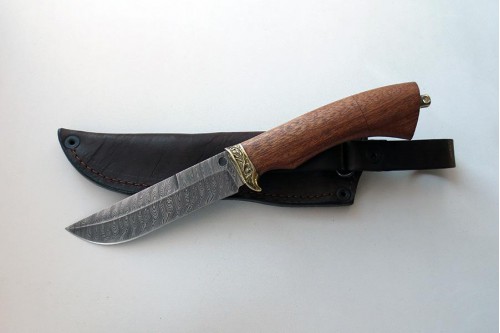 Нож Кабан (малый) дамаск - работа мастерской кузнеца Марушина А.И.